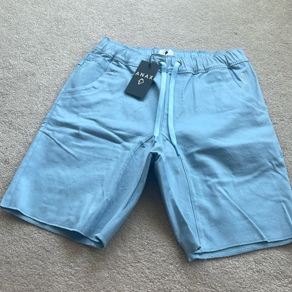 ANAX Casual Shorts Blue Mens Size Medium NWT - Picture 4 of 6